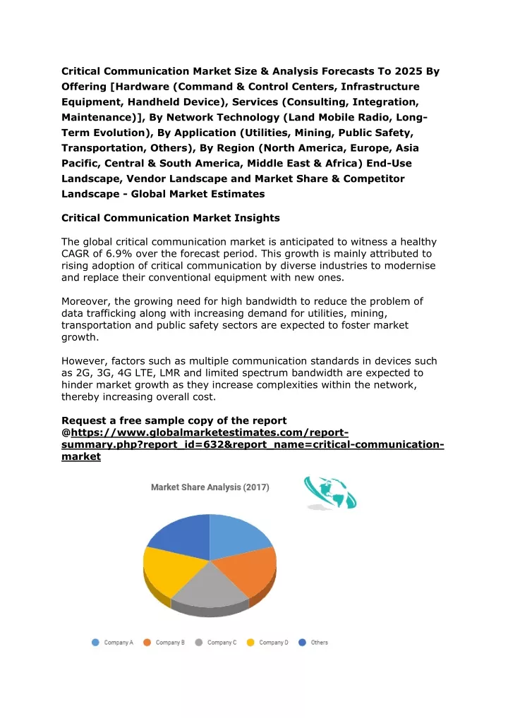 critical communication market size analysis