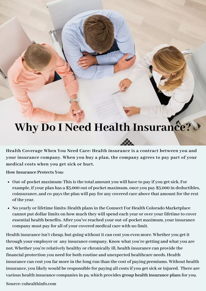 why do i need health insurance
