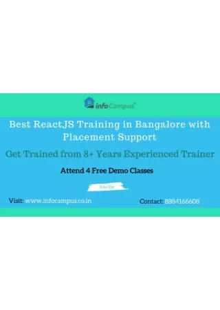 Reactjs Training in Bangalore - Infocampus