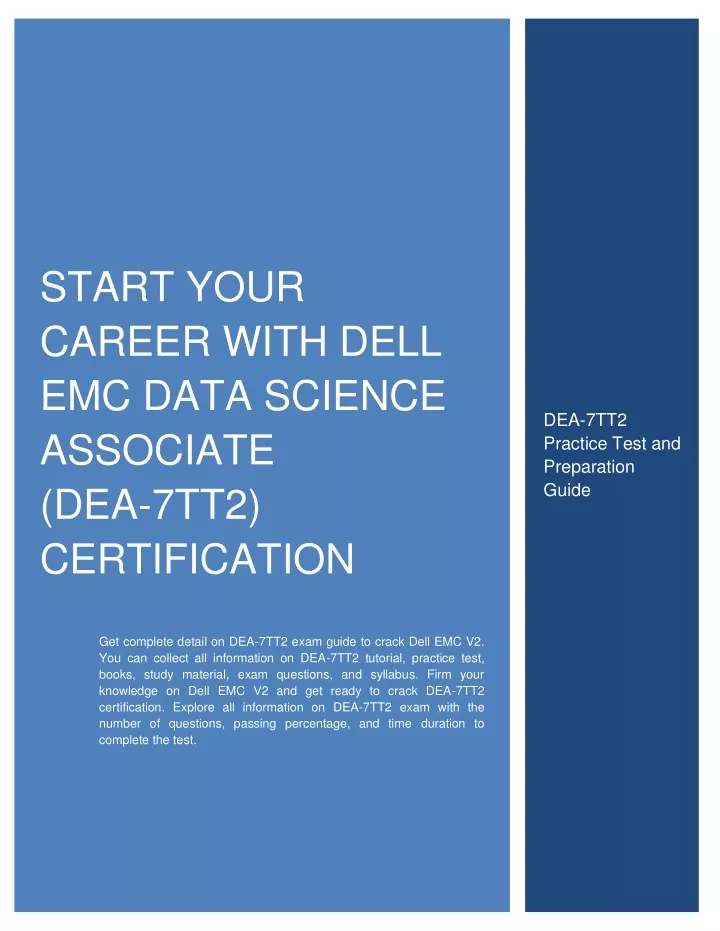 start your career with dell emc data science