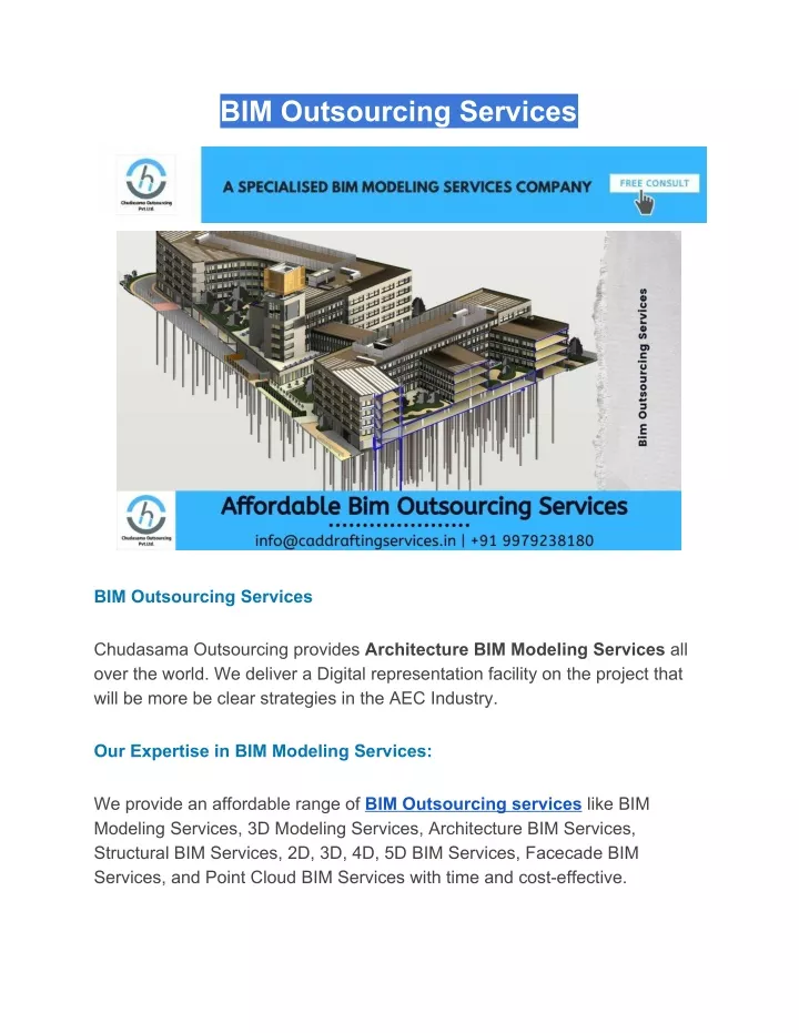 bim outsourcing services