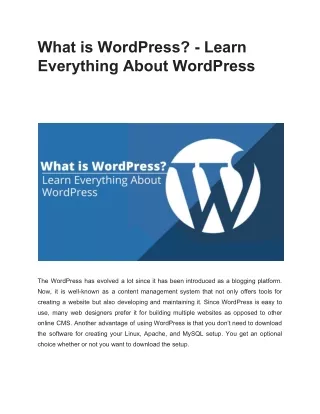 what is wordpress learn everything about wordpress