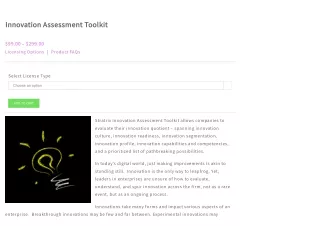 Corporate Innovation Assessment Toolkit