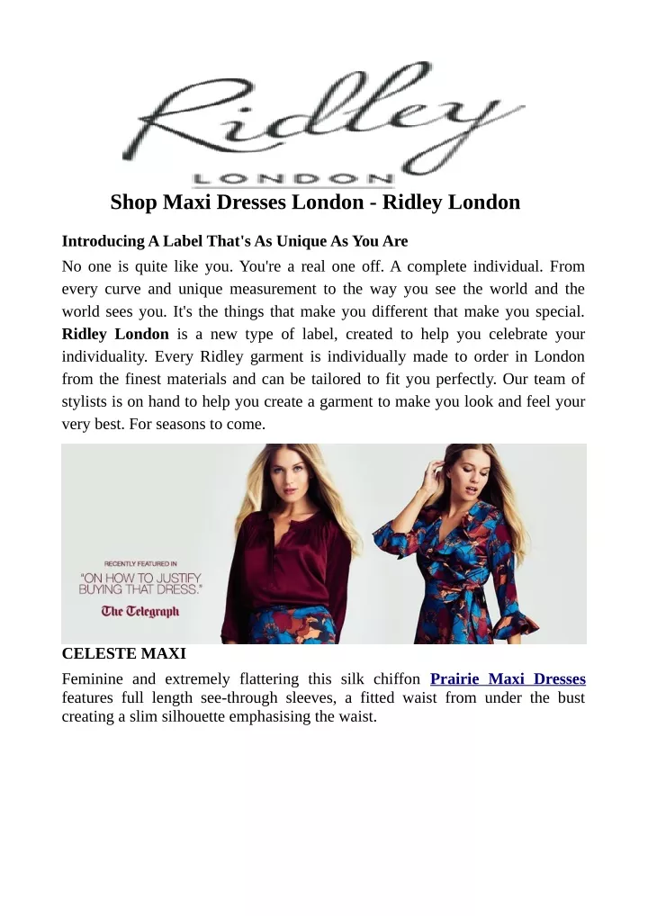 shop maxi dresses london ridley london