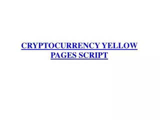 CRYPTOCURRENCY YELLOW READY MADE CLONE SCRIPT
