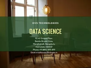 Data Science Training institute in Bangalore