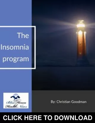 The Insomnia Program PDF, eBook by Blue Heron Health News