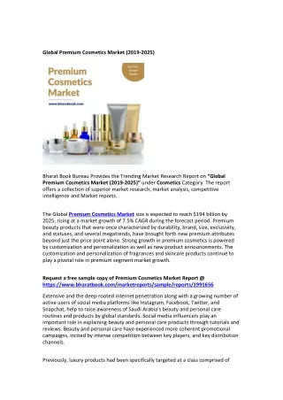 global premium cosmetics market 2019 2025