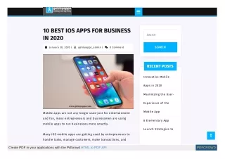 10 BEST IOS APPS FOR BUSINESS IN 2020