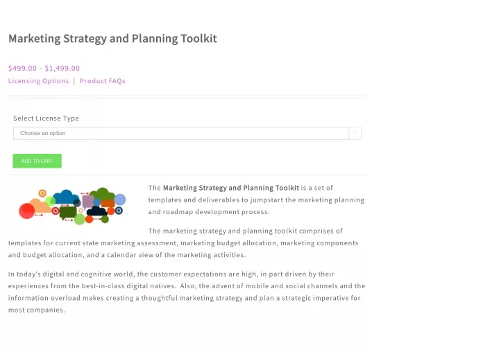 marketing strategy and planning toolkit