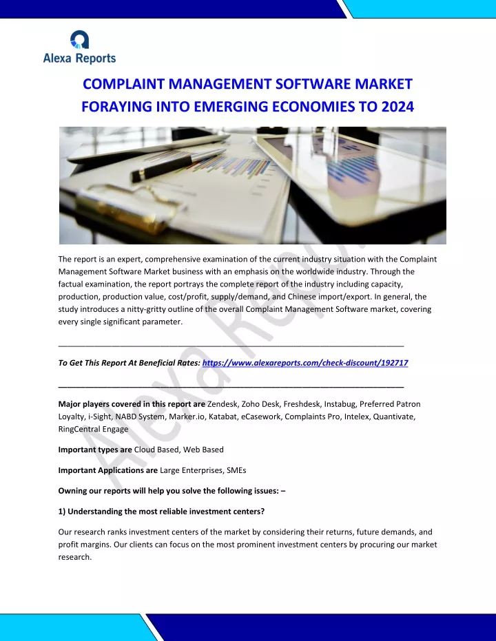complaint management software market foraying
