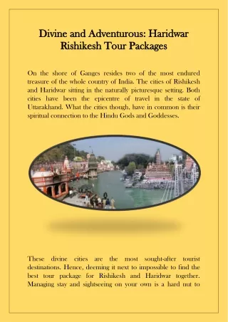 Haridwar Rishikesh Tour Packages