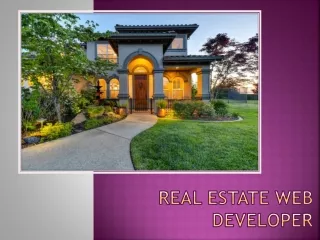 Real Estate Web Developer - 7 Features To Consider In Real Estate