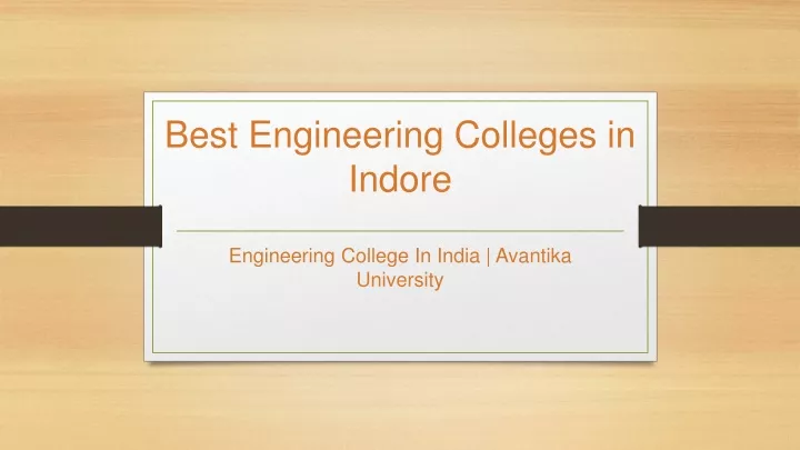 best engineering colleges in indore