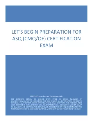 let s begin preparation