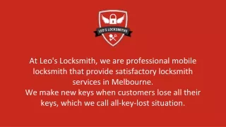 Mobile Locksmiths Service in Melbourne