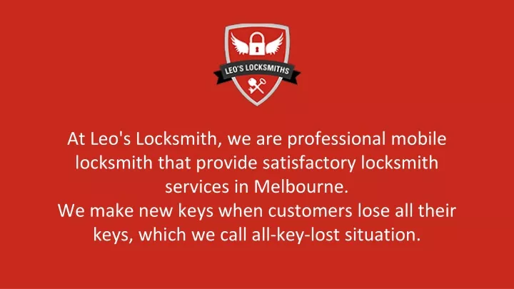 at leo s locksmith w e are professional mobile