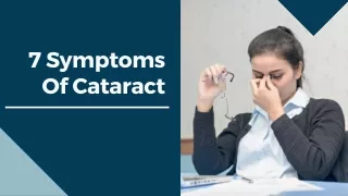 7 Symptoms Of Cataract