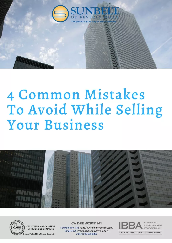 4 common mistakes to avoid while selling your