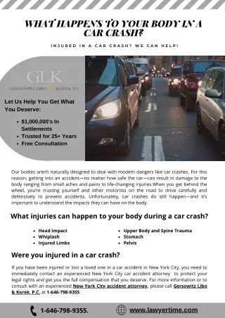 what happens to your body in a car crash