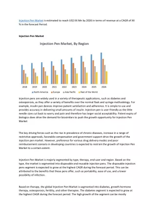 injection pen market is estimated to reach