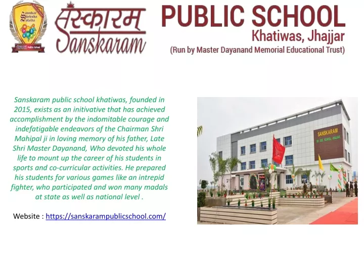 sanskaram public school khatiwas founded in 2015