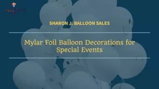 Mylar Foil Balloon Decorations for Special Events