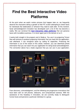 find the best interactive video platforms