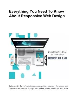 everything you need to know about responsive
