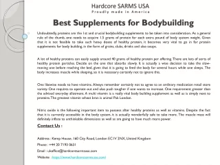 best supplements for bodybuilding