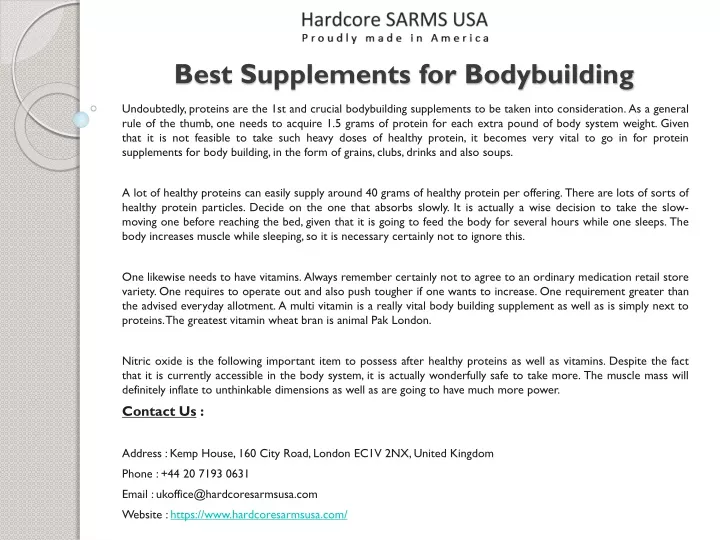 best supplements for bodybuilding