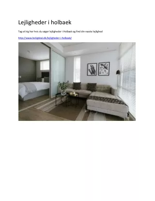 lejligheder i holbaek