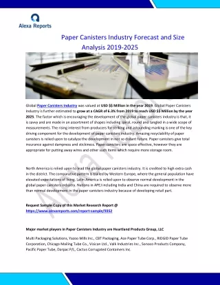 paper canisters industry forecast and size