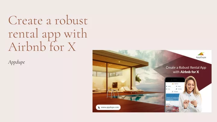 create a robust rental app with airbnb for x