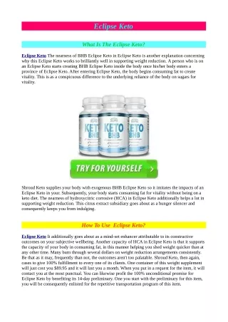 Eclipse Keto Awards: Now Reasons Why They Don't Work & What You Can Do About It