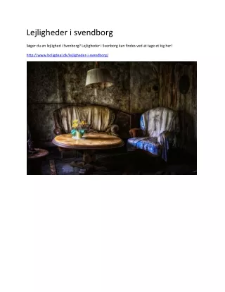 lejligheder i svendborg