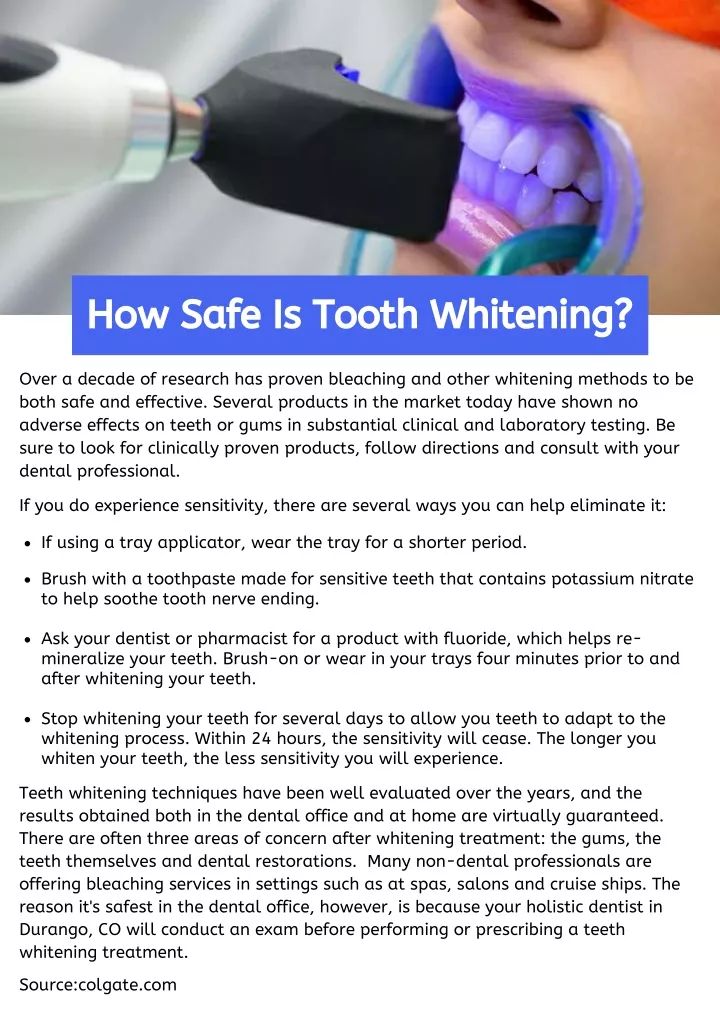 how safe is tooth whitening