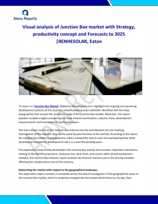 visual analysis of junction box market with