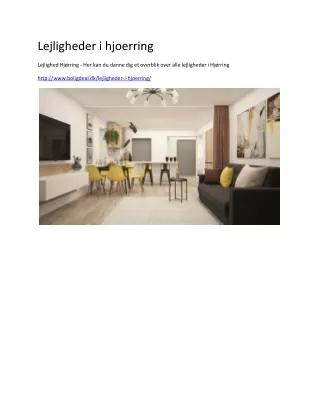 lejligheder i hjoerring