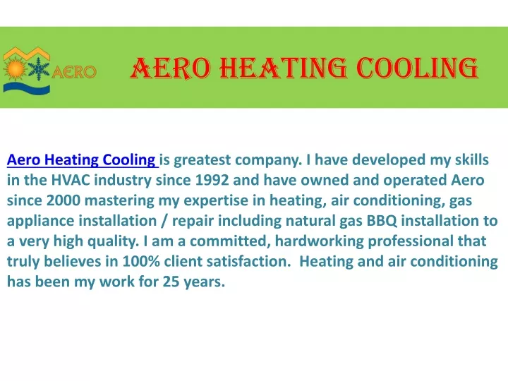 aero heating cooling
