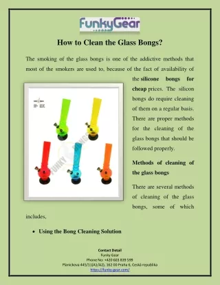 How to Clean the Glass Bongs?
