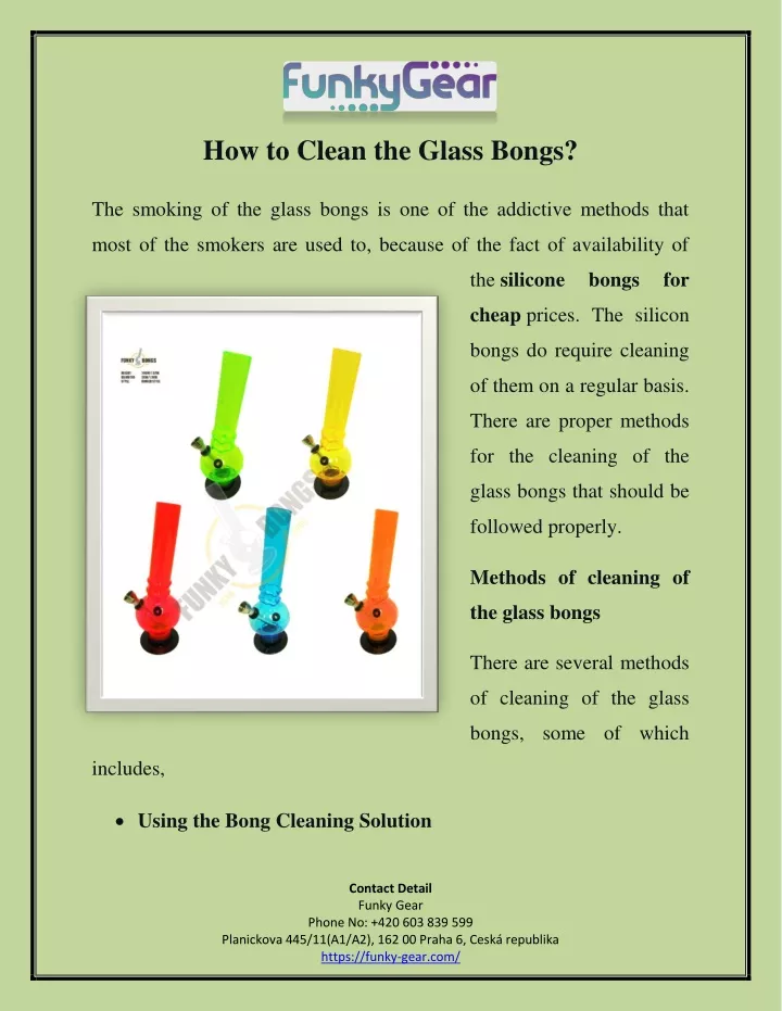 how to clean the glass bongs