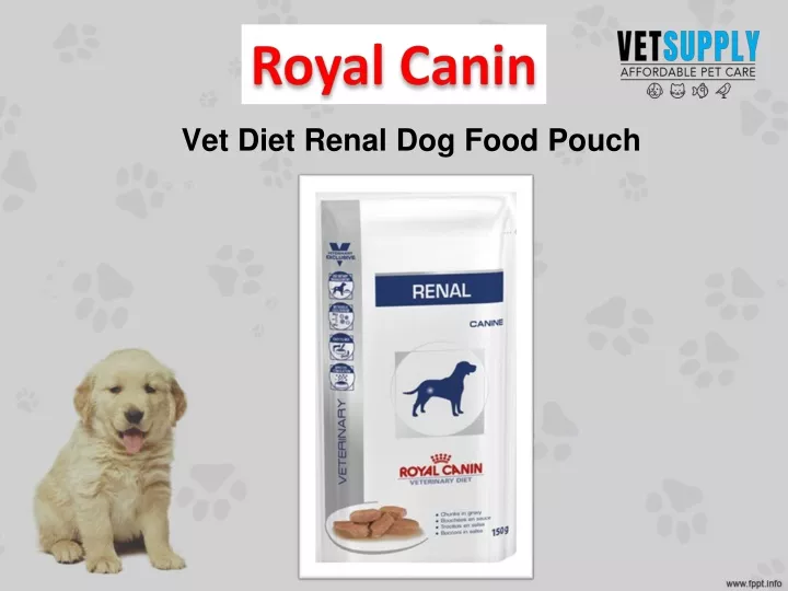 vet diet renal dog food pouch