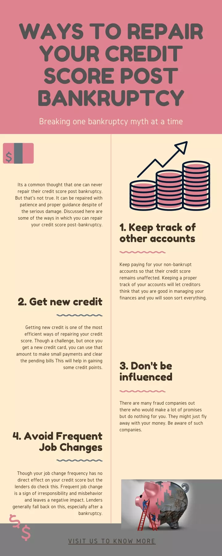 ways to repair your credit score post bankruptcy