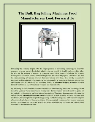 Automatic Bagging Machines And Systems Made In China