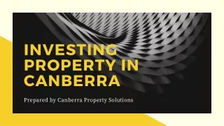 Investment Property in Canberra