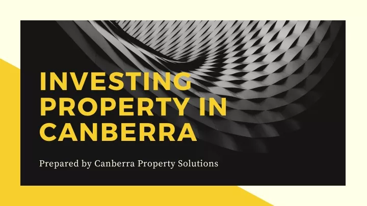 investing property in canberra