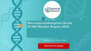 macroporoadsorption resin d1300 market report 2019