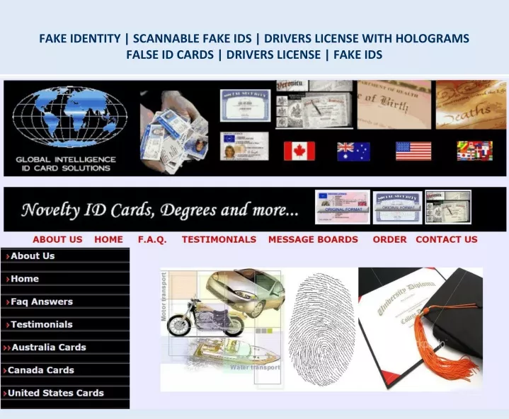 fake identity scannable fake ids drivers license