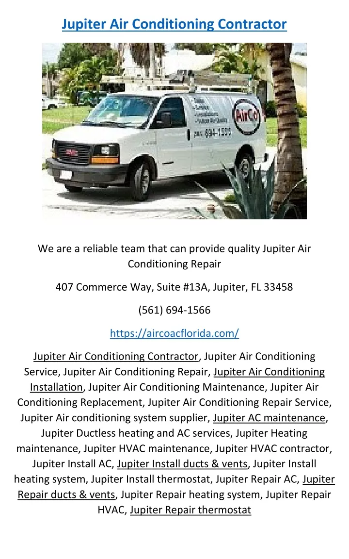 jupiter air conditioning contractor